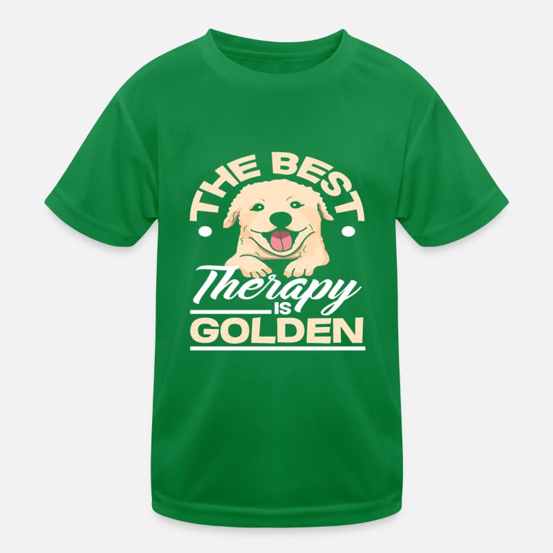 Best Therapy Golden Retriever Kids Functional T-Shirt
