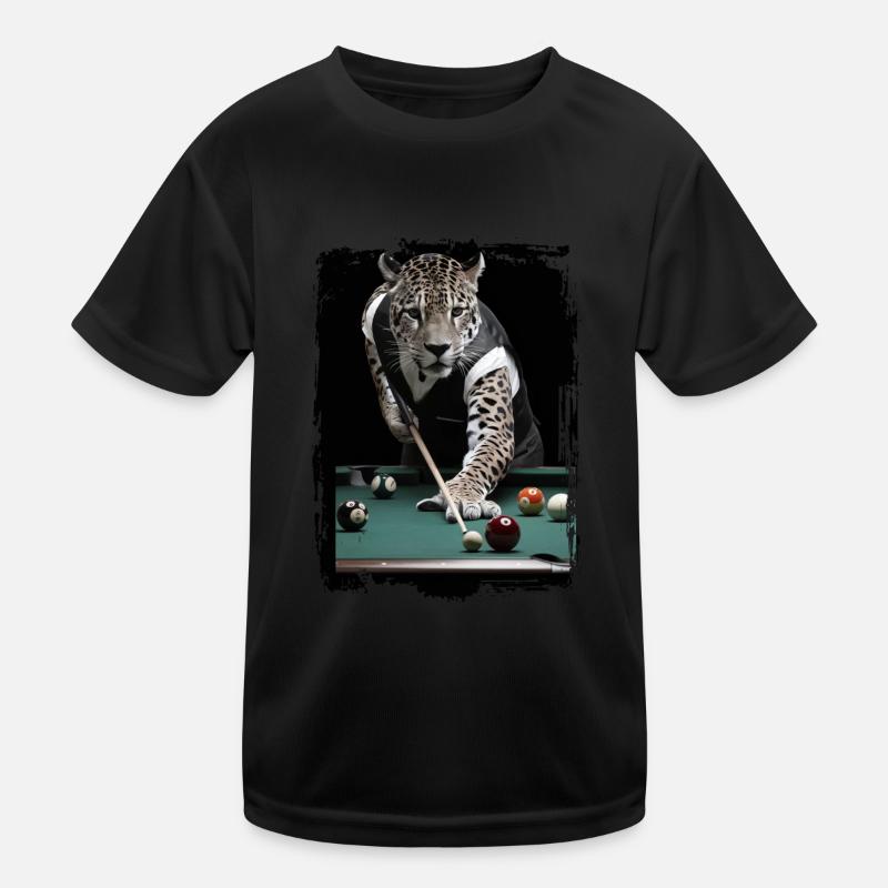 Jaguar spielt Billard Geschenk Kinder Funktions-T-Shirt