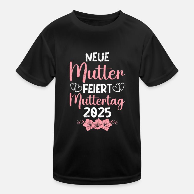 Zukünfitge Mama NEUE MUTTER FEIERT MUTTERTAG Kinder Funktions-T-Shirt
