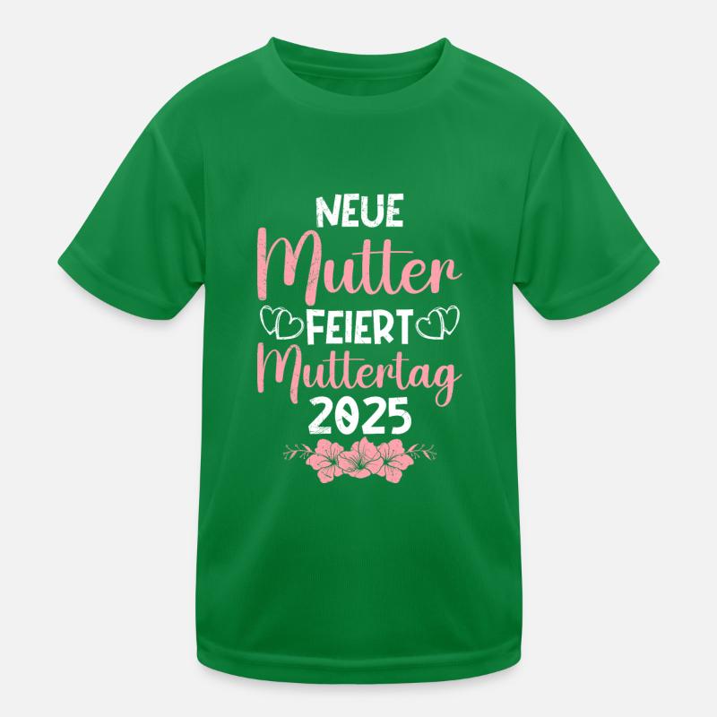 Zukünfitge Mama NEUE MUTTER FEIERT MUTTERTAG Kinder Funktions-T-Shirt