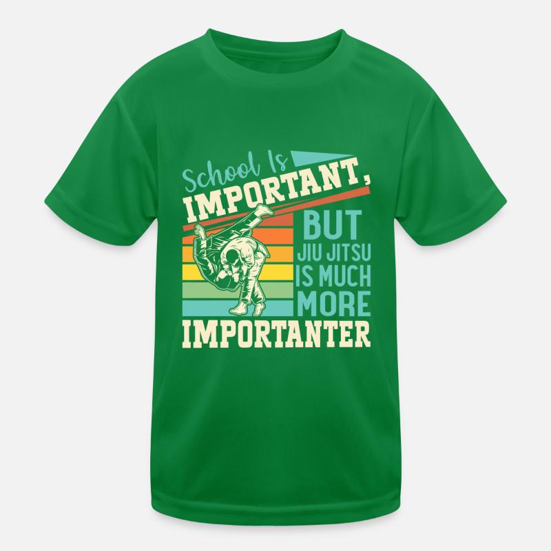 L’école est importante, mais le Jiu Jitsu est beaucoup plus imp T-shirt sport Enfant