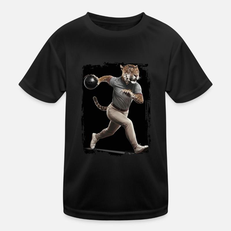 Jaguar beim Bowling Geschenk Kinder Funktions-T-Shirt