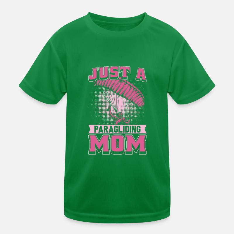 Paragleiter Paragleiten Mutter Kinder Funktions-T-Shirt