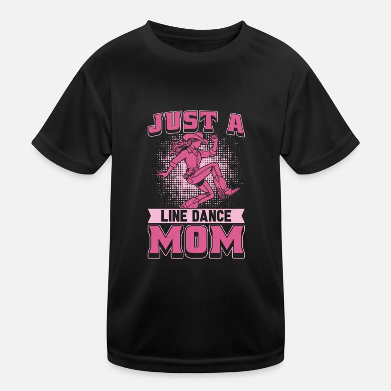 Line Dance Mutter Just A Line Dance Mom Kids Functional T-Shirt