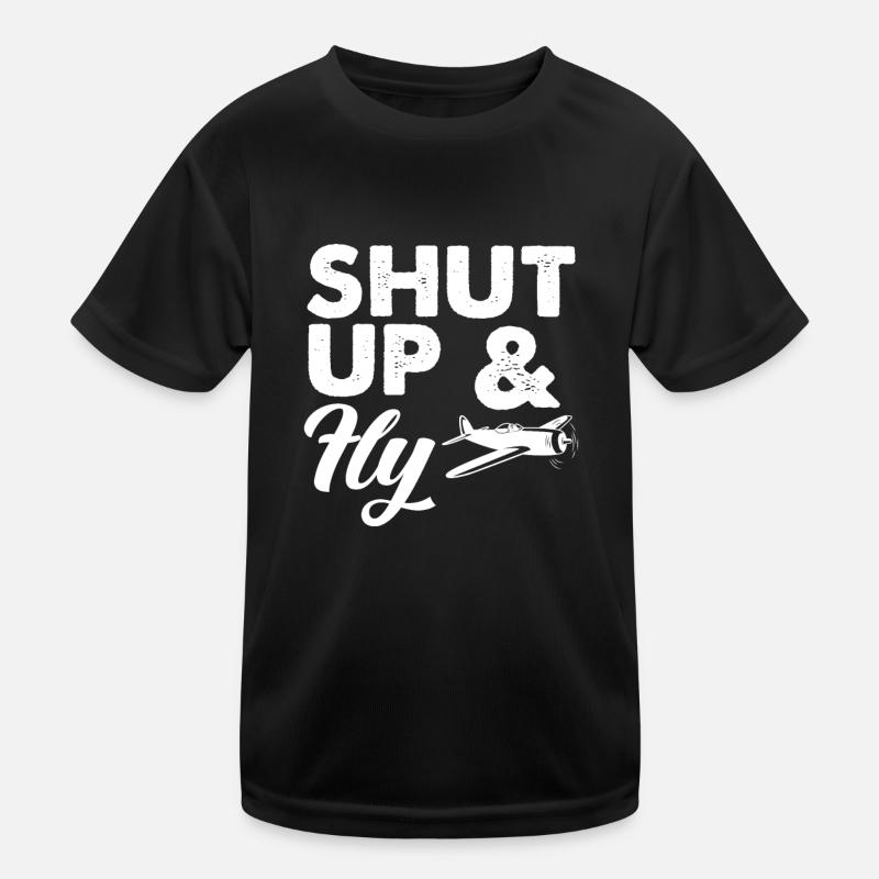 Pilot Flying Airplane Gift Kids Functional T-Shirt