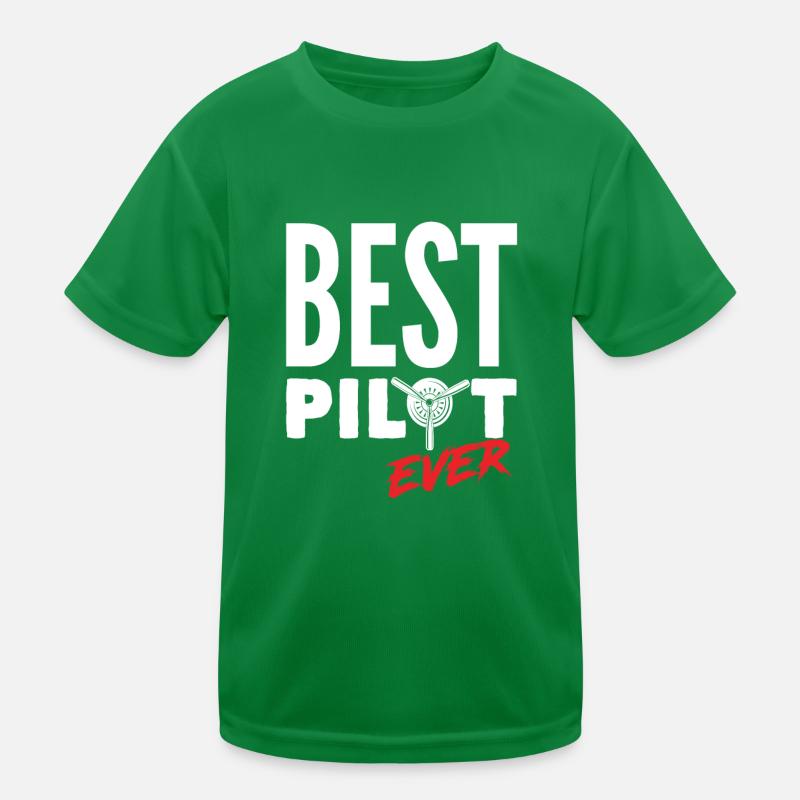 Bester Pilot Kinder Funktions-T-Shirt