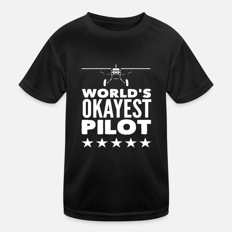 World's best pilot Kids Functional T-Shirt