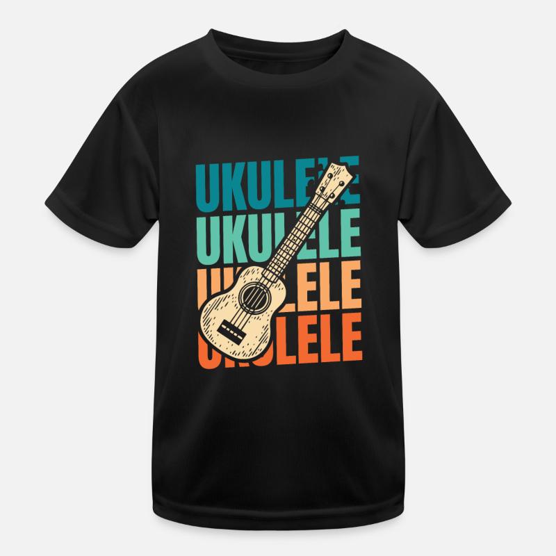 Ukulele - Kids Functional T-Shirt - black