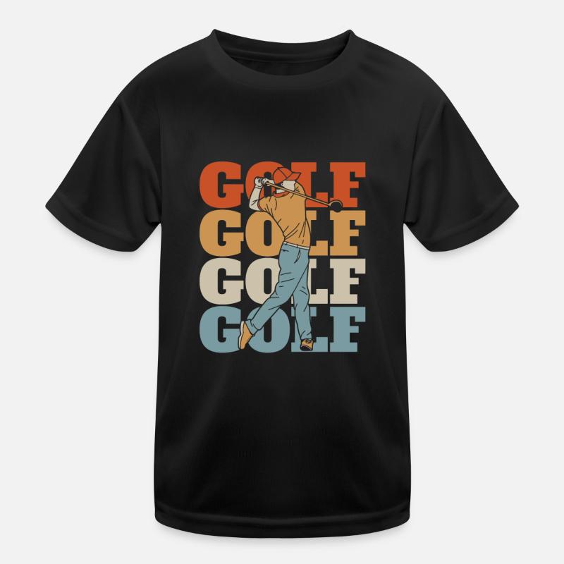 Golf Golfer Golfen Kinder Funktions-T-Shirt