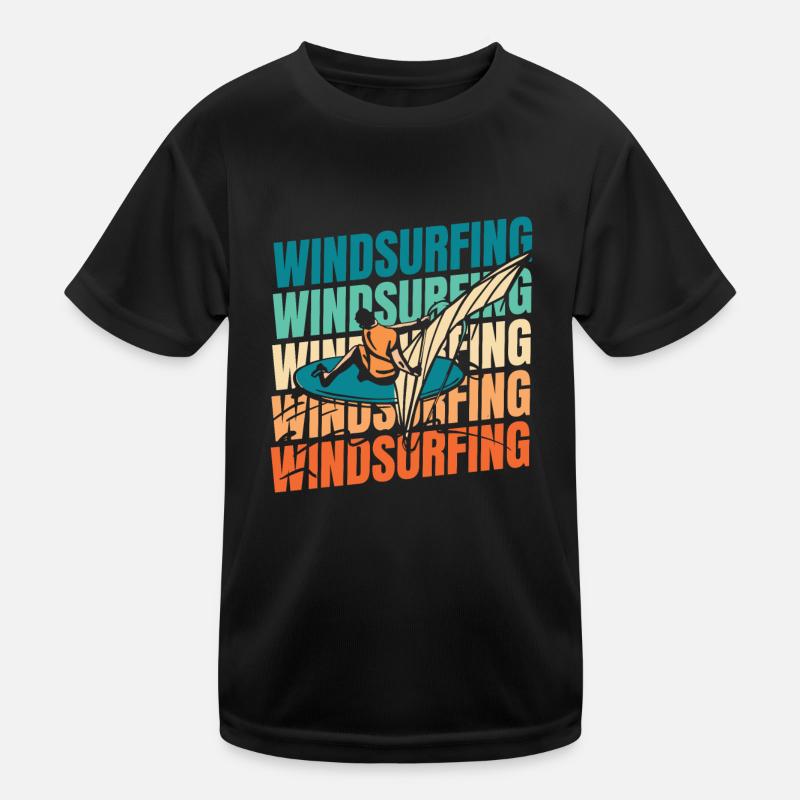 Windsurfen Windsurfer Kinder Funktions-T-Shirt