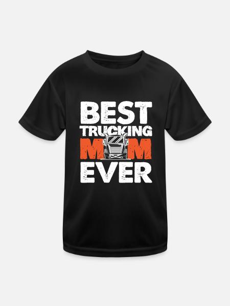 Chauffeur de camion Maman Maman - T-shirt sport Enfant - noir - Devant