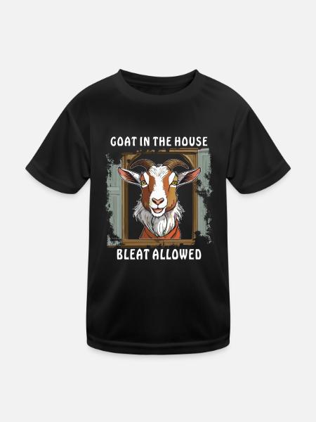 ZIEGE GOAT IN THE HOUSE BLEAT ALLOWED - Kids Functional T-Shirt - black - Front