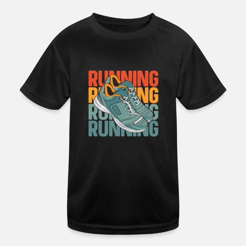 Läufer Jogger Runner Laufen Kinder Funktions-T-Shirt