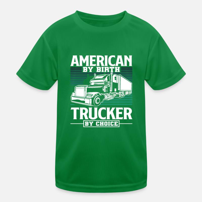 Chauffeur de camion Américain T-shirt sport Enfant