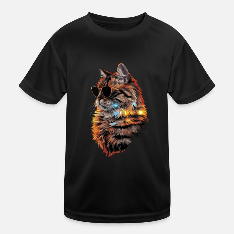 Sonnenbrille mit Perserkatze Geschenk Kinder Funktions-T-Shirt