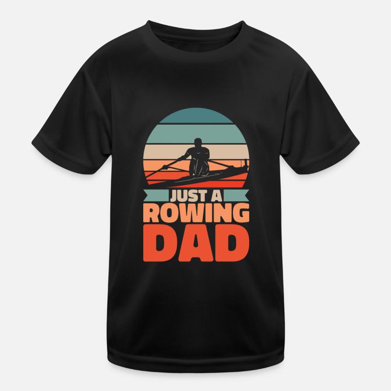 Rowing Rower Dad Just A Rowing Dad Kids Functional T-Shirt