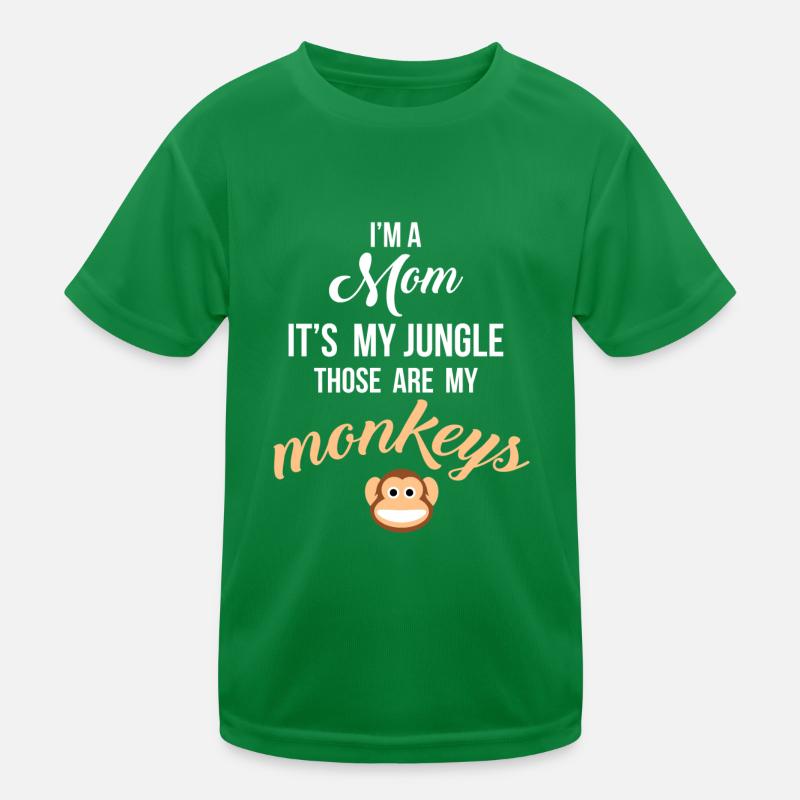 Ich bin eine Mutter Es ist mein Dschungel Das sind meine Affen Spaß Kinder Funktions-T-Shirt