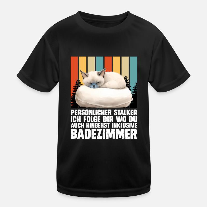 Siamese Cat PERSONAL STALKER I FOLLOW YOU Kids Functional T-Shirt