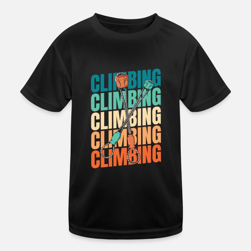 Klettern Kletterer Kinder Funktions-T-Shirt
