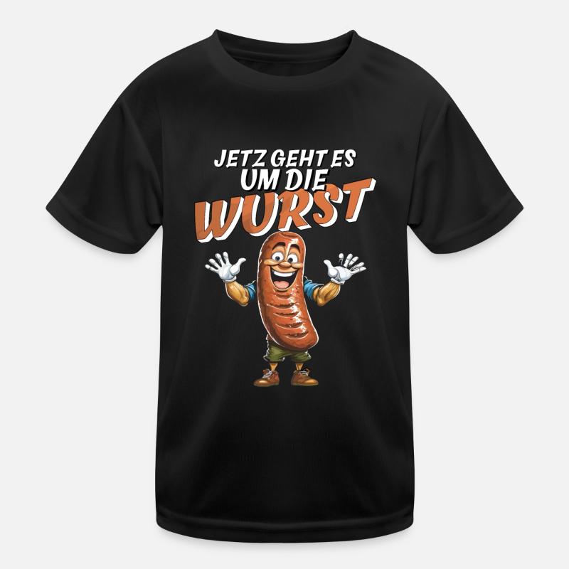 NOW IT'S ALL ABOUT THE SAUSAGE Kids Functional T-Shirt