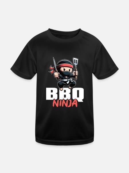 Grilling Barbecue Grill Party Grill Professional BBQ - Kids Functional T-Shirt - black - Front