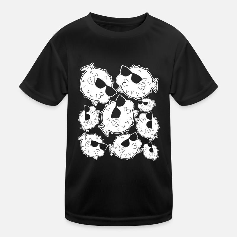 Poisson-globe avec lunettes de soleil Poisson-globe T-shirt sport Enfant