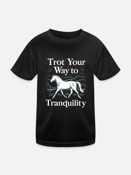 Healing through equine therapy and therapeutic - Kids Functional T-Shirt - black - Front