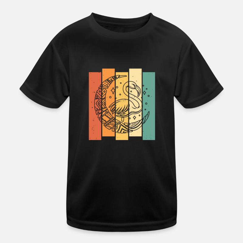 Flamingo Stammes Moon Phases Kinder Funktions-T-Shirt