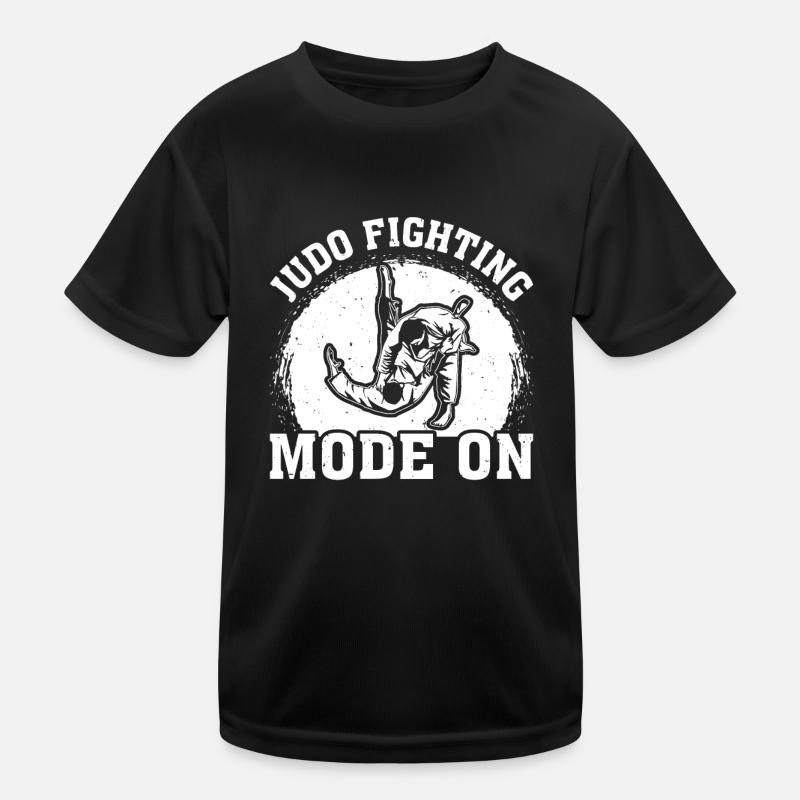 Judo fighting Mode On - Funny Judo Fighter - Kinder Funktions-T-Shirt - Schwarz