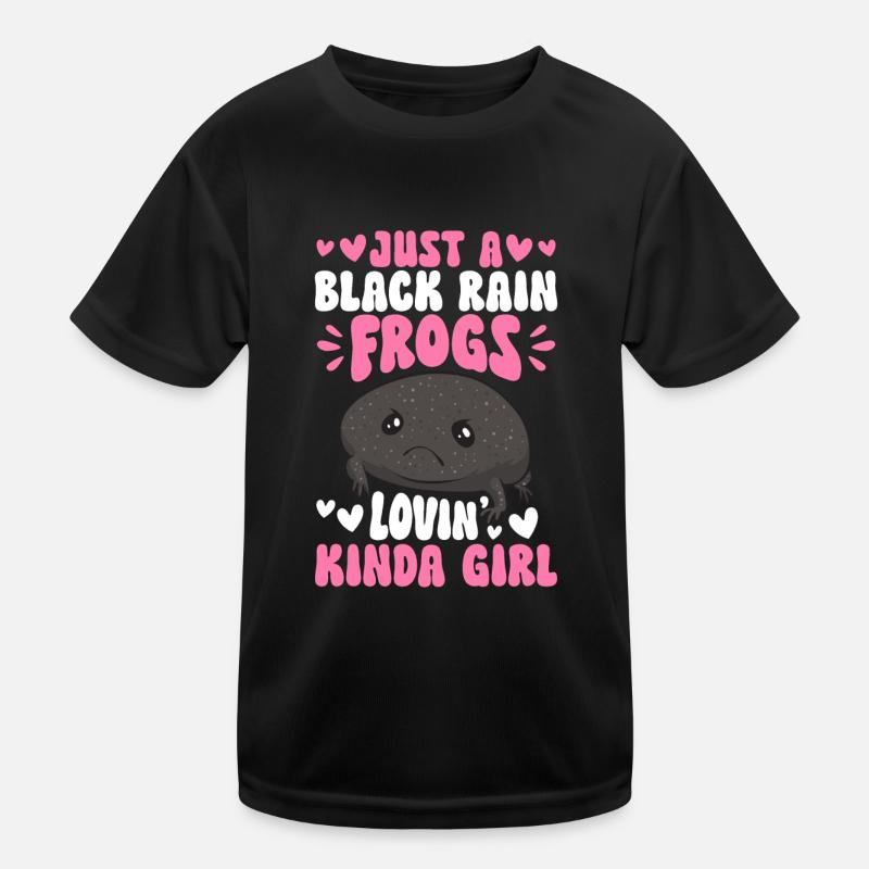 Black Rain Frog Breviceps Fuscus Frog Kids Functional T-Shirt