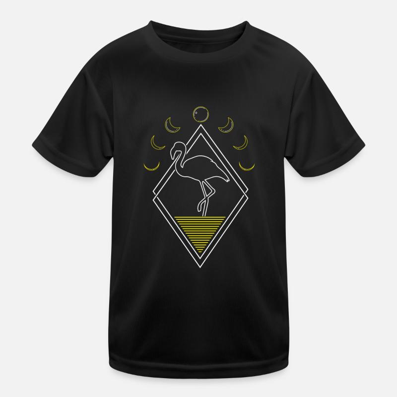 Flamingo Abstrakt Moon Phases Kinder Funktions-T-Shirt