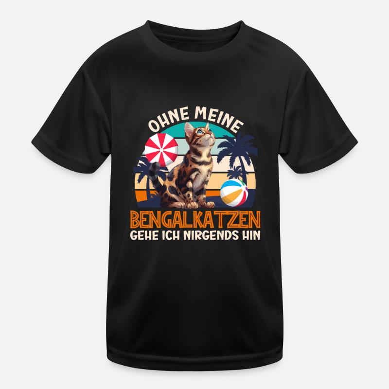 Chat Bengal JE NE PARS PAS SANS MES CHATS BENGAL T-shirt sport Enfant