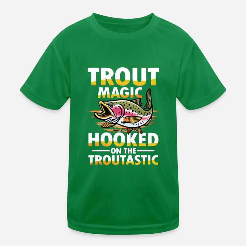 Trout Magic Hooked on the Troutastic Kinder Funktions-T-Shirt