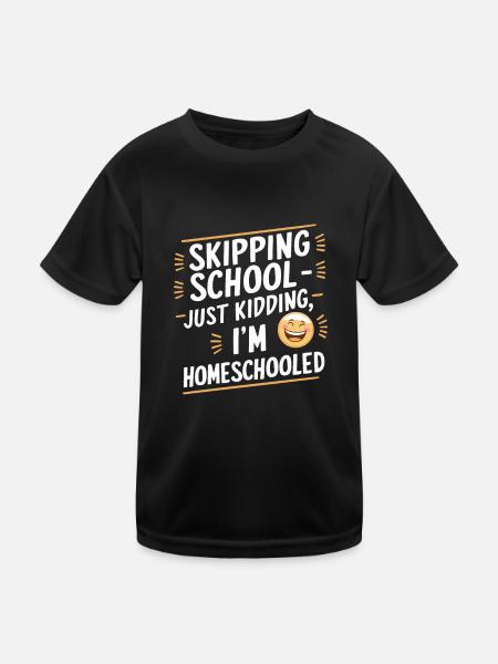 Homeschool Mom Dad Family Life Community Journey - Kids Functional T-Shirt - black - Front