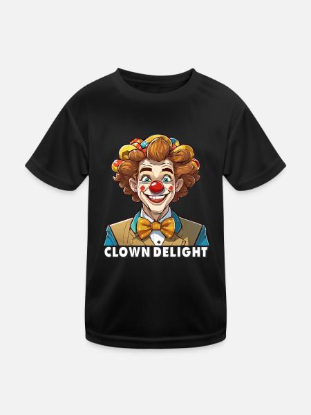 CLOWN DELIGHT - Kids Functional T-Shirt - black - Front