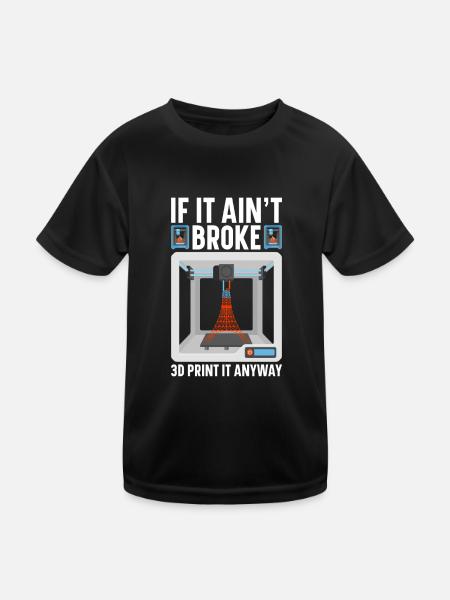 3D Printer Filament 3D Printing 3D Printing 3D Printer - Kids Functional T-Shirt - black - Front
