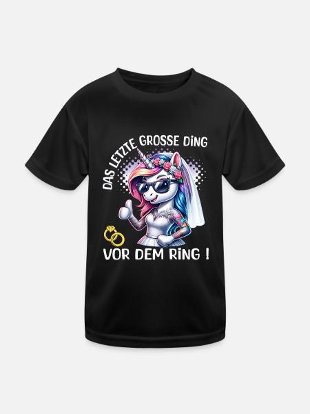 JGA Braut Junggesellinnenabschied Poltern Frauen - Kinder Funktions-T-Shirt - Schwarz - Vorne