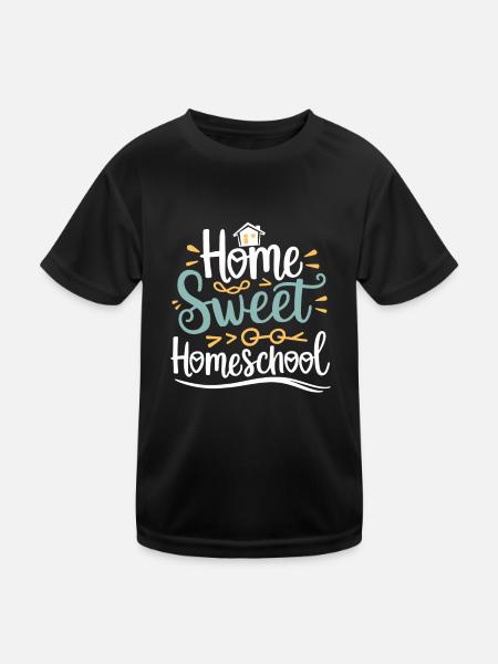 Homeschool Mom Dad Family Life Community Journey - Kids Functional T-Shirt - black - Front