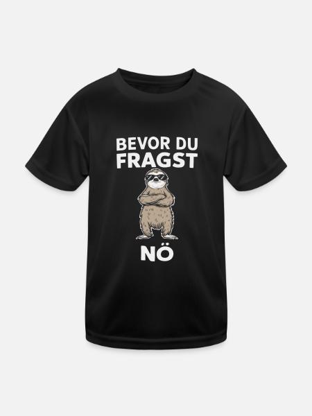 Humoristique - Avant que vous ne demandiez, non - Cool et effronté - T-shirt sport Enfant - noir - Devant