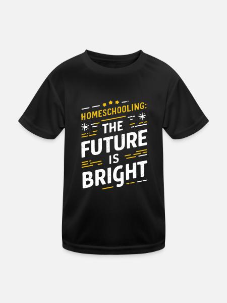 Homeschool Mom Dad Family Life Community Journey - Kids Functional T-Shirt - black - Front