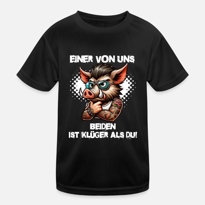 Lustiger Einer von uns beiden ist klüger als du Kinder Funktions-T-Shirt