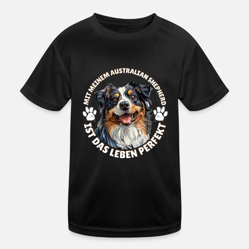 Aussie MIT AUSTRALIAN SHEPHERD IST DAS LEBEN Kinder Funktions-T-Shirt