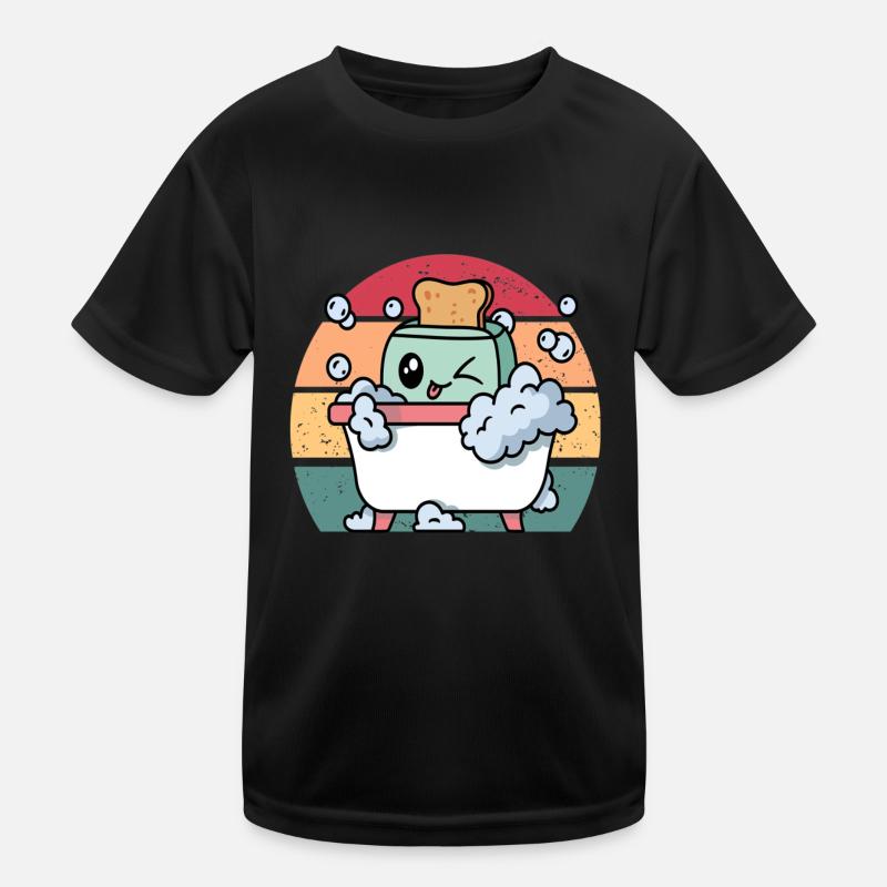Toaster Bath Funny Retro Live Laugh Toaster Bath Kids Functional T-Shirt