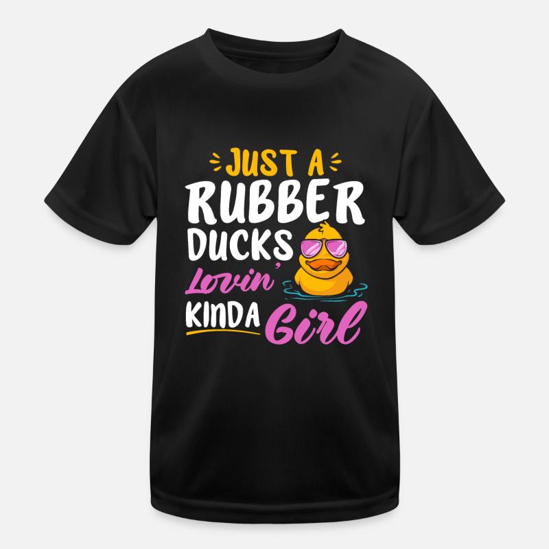 Quietscheentchen Quietscheente Gummiente Kinder Funktions-T-Shirt