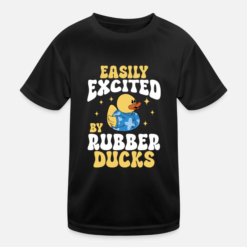 Quietscheentchen Quietscheente Gummiente Kinder Funktions-T-Shirt