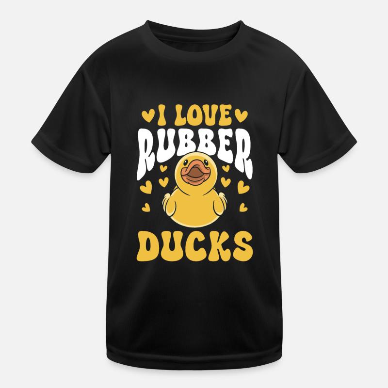 Quietscheentchen Quietscheente Gummiente Kinder Funktions-T-Shirt