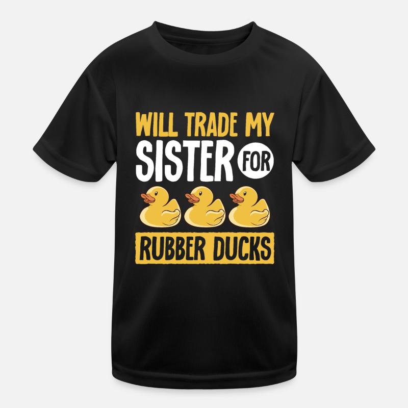 Quietscheentchen Quietscheente Gummiente Kinder Funktions-T-Shirt
