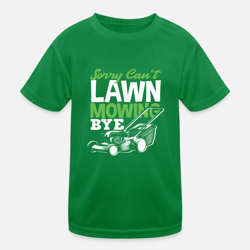 Landschaftsgärtner Rasen Mähen Bye Kinder Funktions-T-Shirt