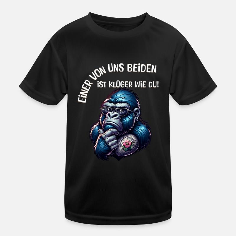 Lustiger Einer von uns beiden ist klüger als du Kinder Funktions-T-Shirt