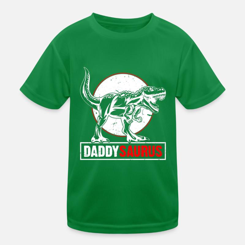 Daddy Saurus T-Rex Dinosaur Men Father's Day Kids Functional T-Shirt